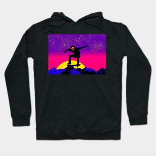 Neon Synthwave Cyberpunk Skater Hoodie